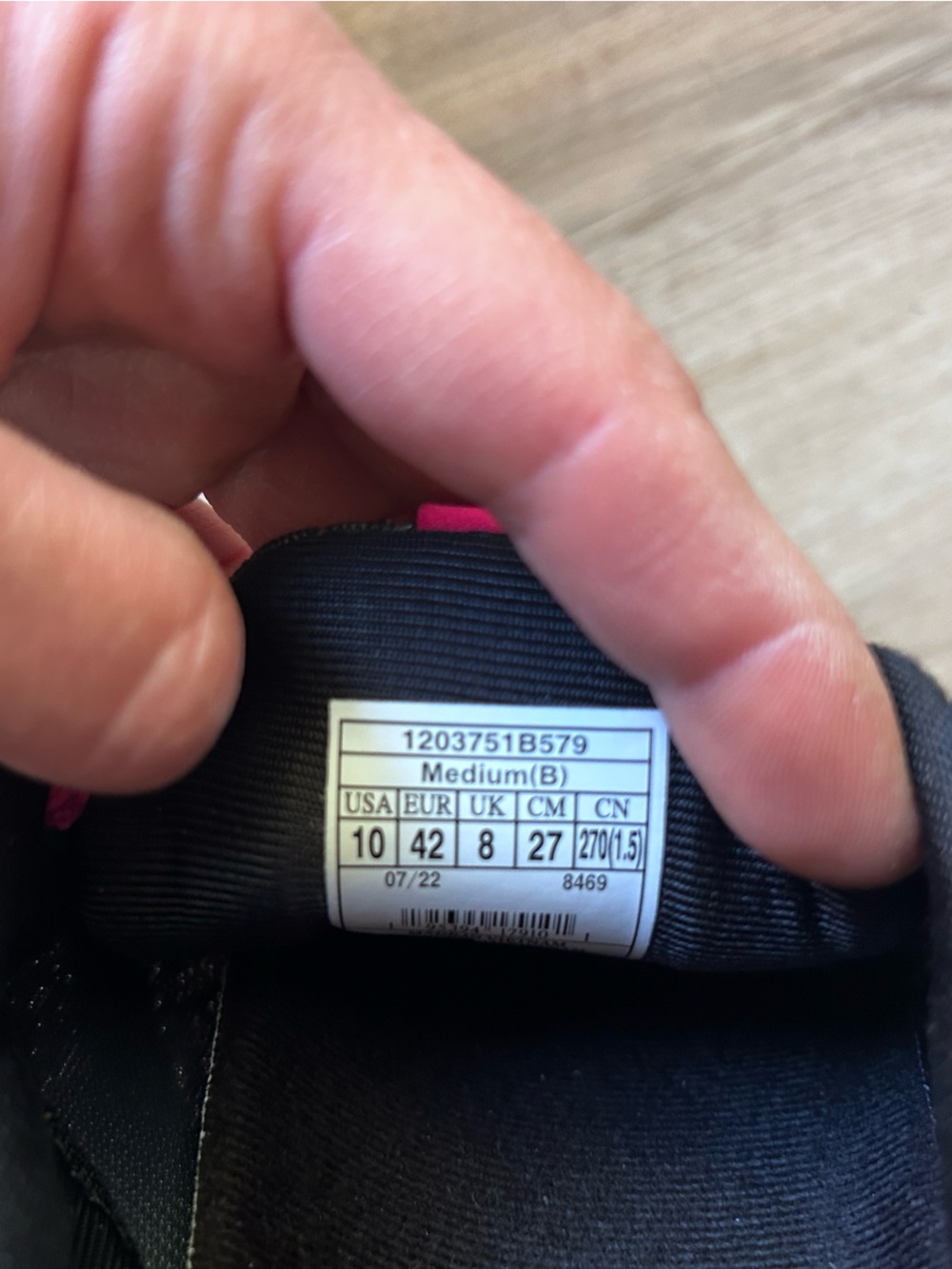 Brooks Trace 2 running shoes in Magenta/Black/Ebony, size 10 - Picture 10 of 10